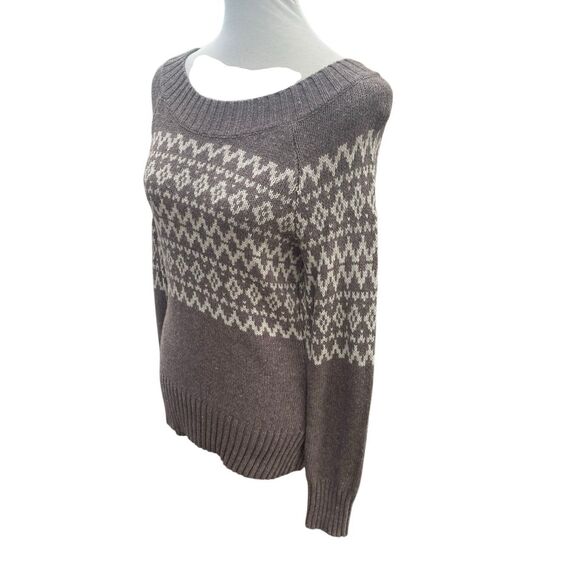 Royal Robbins Women’s Medium Fair Isle Knit Sweater Light Brown Yak Wool Blend - Picture 6 of 9